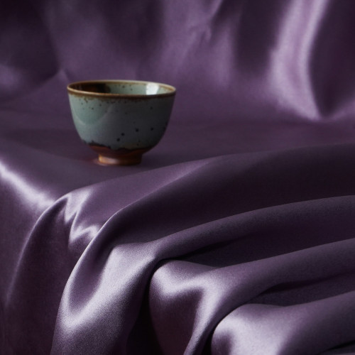 Charlotte-Purple Double-Sided Sateen Blackout Drapery Fabric For Living Room, Bedroom, Office, Hotel, Restaurant, Theater, Retail Store, Exhibition Hall, Hospitality Industry. Custom Blackout Fabric. and Finished Curtain.