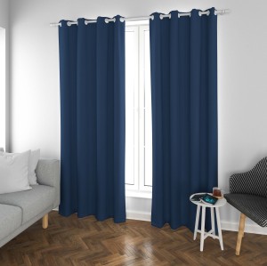 Charlotte-Blue Double-Sided Sateen Blackout Drapery Fabric For Living Room, Bedroom, Office, Hotel, Restaurant, Theater, Retail Store, Exhibition Hall, Hospitality Industry. Custom Blackout Fabric. and Finished Curtain.