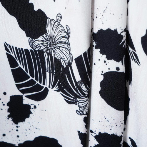 Wyatt, Black&White, For Pants, Skirts, Tops, Casual Wear, Outdoor Functional Jackets, Custom 4-Way Stretch Printed Fabric,