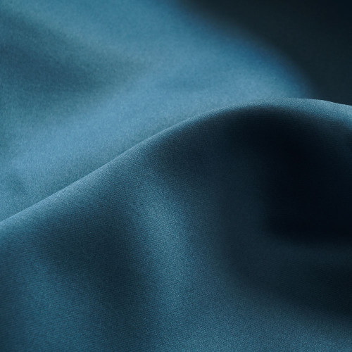 Charlotte-Med Blue Double-Sided Sateen Blackout Drapery Fabric For Living Room, Bedroom, Office, Hotel, Restaurant, Theater, Retail Store, Exhibition Hall, Hospitality Industry. Custom Blackout Fabric. and Finished Curtain.