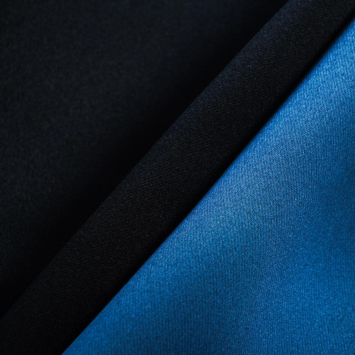 Grace-Blue Single-Sided Black Y/D Sateen Blackout Drapery Fabric For Living Room, Bedroom, Office, Hotel, Restaurant, Theater, Retail Store, Exhibition Hall, Hospitality Industry. Custom Blackout Fabric. and Finished Curtain.