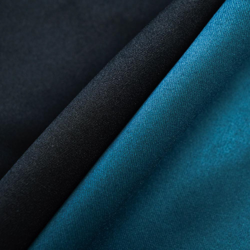 Grace-Navy Single-Sided Black Y/D Sateen Blackout Drapery Fabric For Living Room, Bedroom, Office, Hotel, Restaurant, Theater, Retail Store, Exhibition Hall, Hospitality Industry. Custom Blackout Fabric. and Finished Curtain.