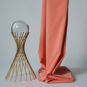 Polyester 4-Way Plain Stretch Fabric. Pearl- Peach 50D  For Clothing, Custom 4-Way Stretch Printed Fabric.
