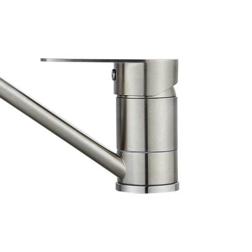 Low Price deck mounted SUS304 stainless steel hot and cold water tap kitchen sink mixer faucets