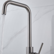 Factory supplier kitchen sink faucet mixer deck mounted single handle sus304 vanity water tap