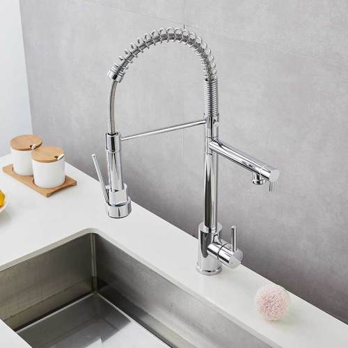 Two Functions Sprayer Spring Sink kitchen Tap Hot and cold Kitchen Faucet