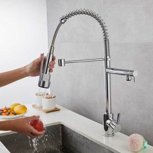 Two Functions Sprayer Spring Sink kitchen Tap Hot and cold Kitchen Faucet