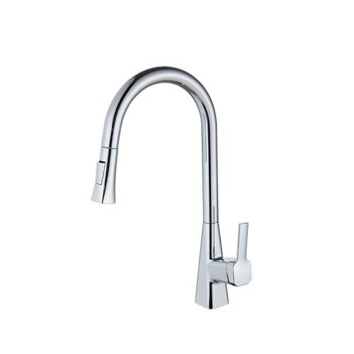 304 stainless steel single handle chrome kitchen mixer sink faucet with pull out sprayer kitchen faucet