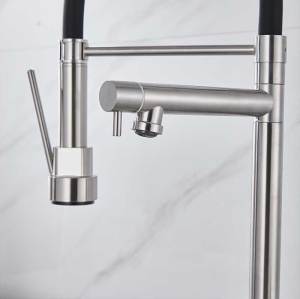 cheap long neck single handle flexible kitchen stainless steel 304 kitchen mixer SUS 304 kitchen faucets