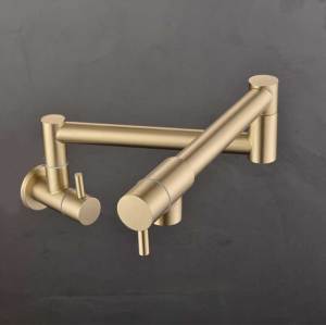 Wall Mounted Single Hole 304 Stainless Steel Flexible Swivel Kitchen Folding pot filer
