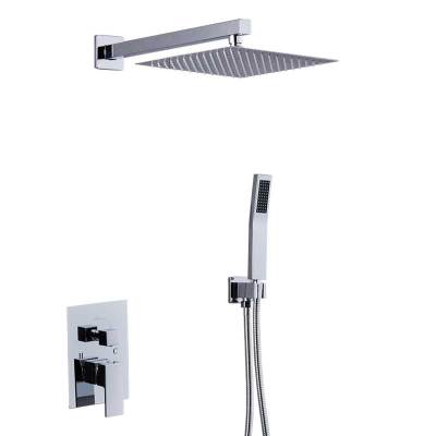 concealed Mounted Waterfall Rain Shower set High Water Pressure Rain Shower Wall Mounted Shower Set