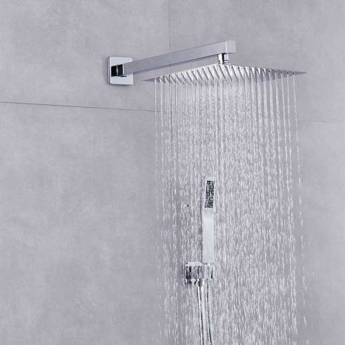 concealed Mounted Waterfall Rain Shower set High Water Pressure Rain Shower Wall Mounted Shower Set