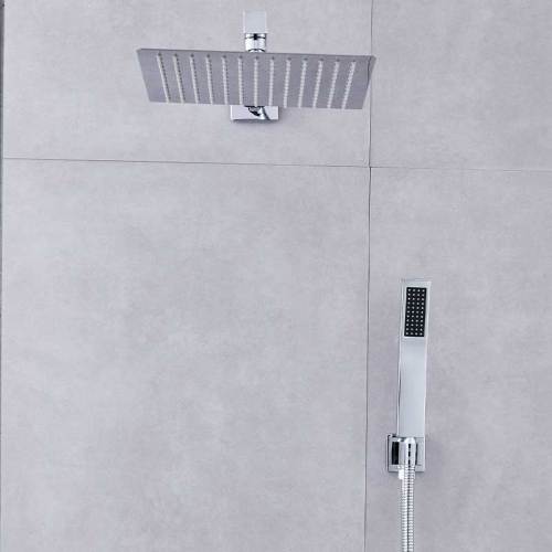 concealed Mounted Waterfall Rain Shower set High Water Pressure Rain Shower Wall Mounted Shower Set