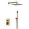 hot selling bathroom brush gold concealed thermostatic ceiling & wall black shower set