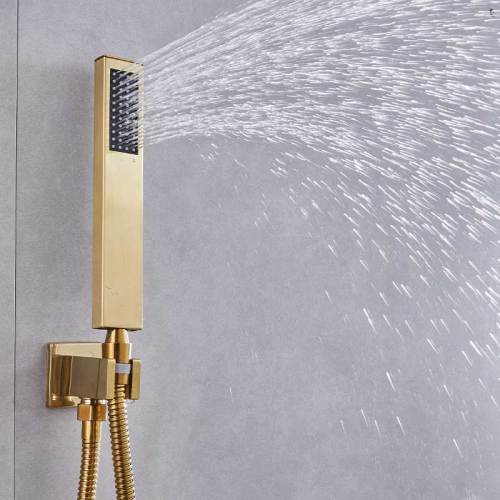 hot selling bathroom brush gold concealed  shower set