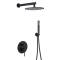 Cheap High Quality Black Color In Wall Mounted 10'' Head Bath Mixer Square &round Bathroom Set Luxury Shower Faucet