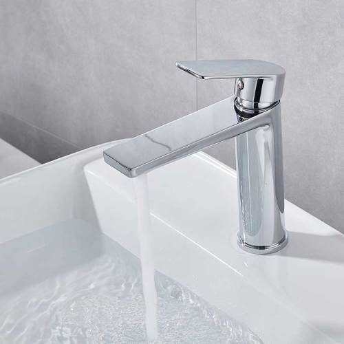 Luxury Design Deck Mount sus304 Matt Black & Chrome Taps single Handle Wash Basin Water Mixer Tap Bathroom Sink faucet