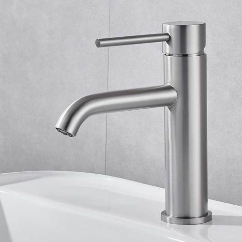 Single Handle faucet Brushed 304 stainless steel vanity tap wares faucet basin taps