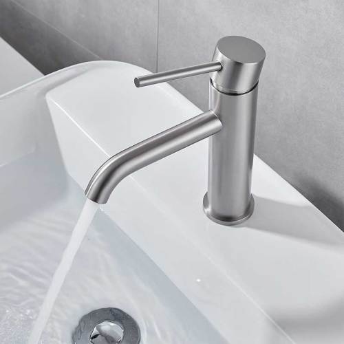 Single Handle faucet Brushed 304 stainless steel vanity tap wares faucet basin taps