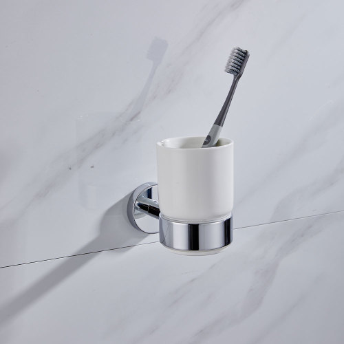 Most Popular Stainless Steel Bathroom Tumbler cup holder Single Toothbrush Cup Holder