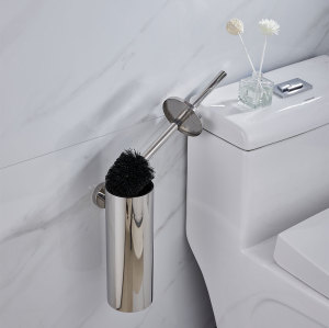New Modern Bathroom Toilet Cleaner Brush Stainless Steel Toilet Brush Set