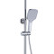 Newly Cold And Hot Water Brass Rain Mixer White Tempered Glass Shelf Luxury Functional Bathroom Shower Set