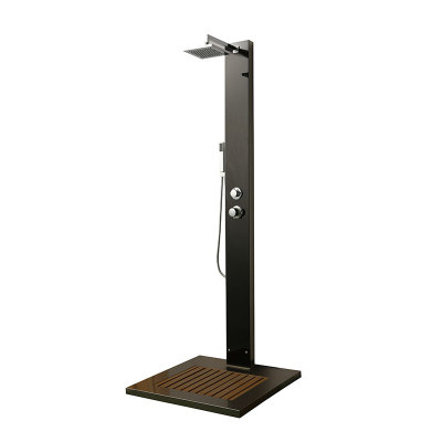 Stainless Steel Shower Floor Stand Hot Water System Backyard Garden Outdoor Shower Column