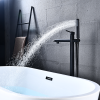 2024modern bathtub shower mixer stand tap design hotel brass body floor installed freestanding faucet