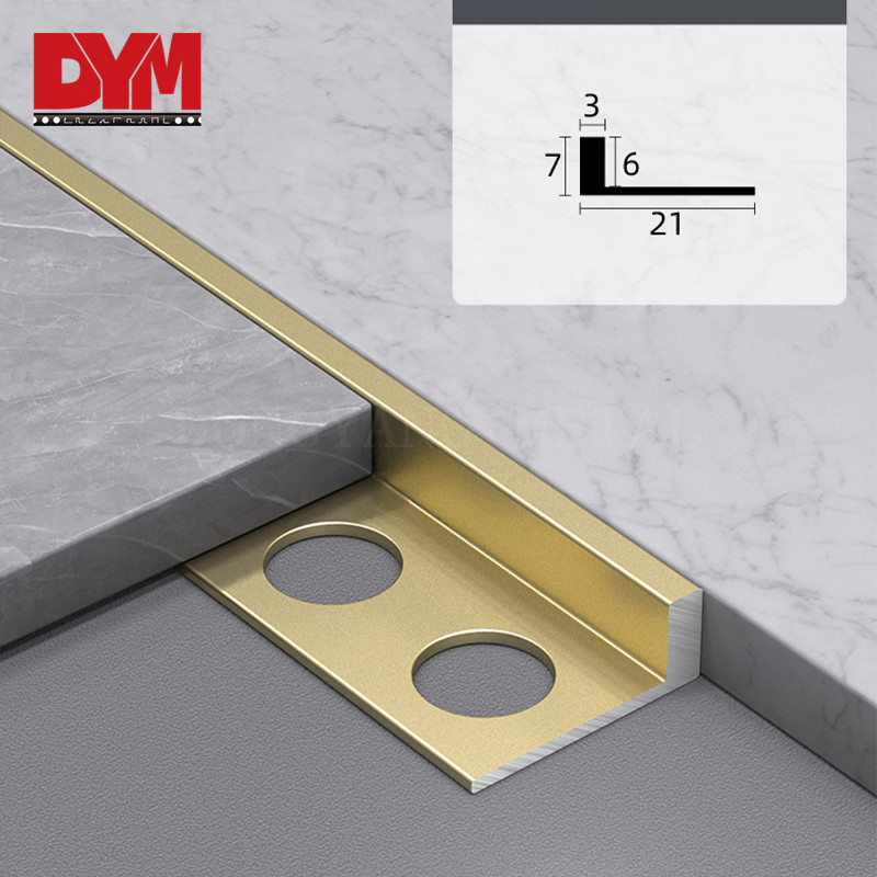 dym l shape gold metal tile edge trim