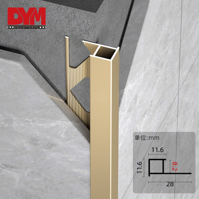 Brushed 10mm Ceramic Square Tile Trim