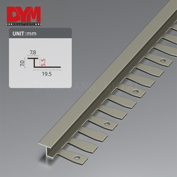 Polished Metal Formable Curvable Straight Tile Edge Trim