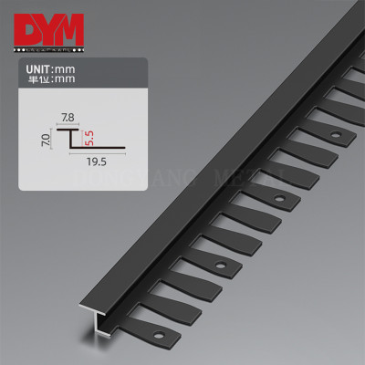 Polished Metal Formable Curvable Straight Tile Edge Trim