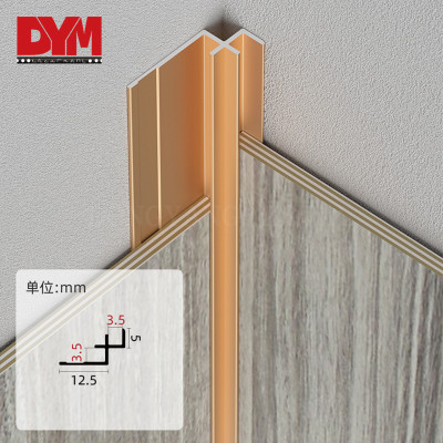 Metal Black Cove Internal Corner Tile Trim