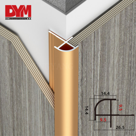 Metal Round External Corner Trim For Panel Profile