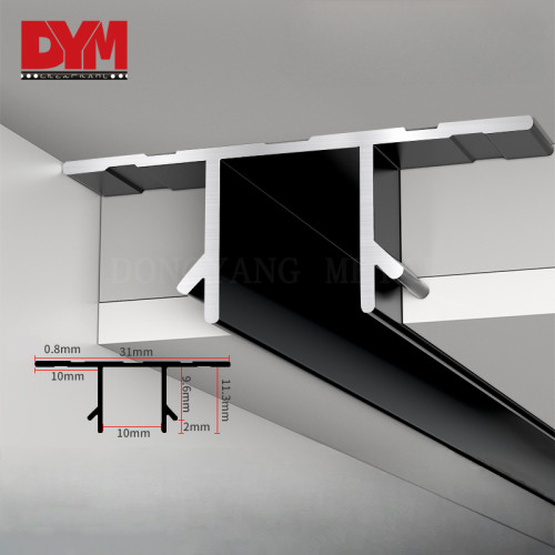 Double T shaped Light Aluminum Channel Trim for Ceiling