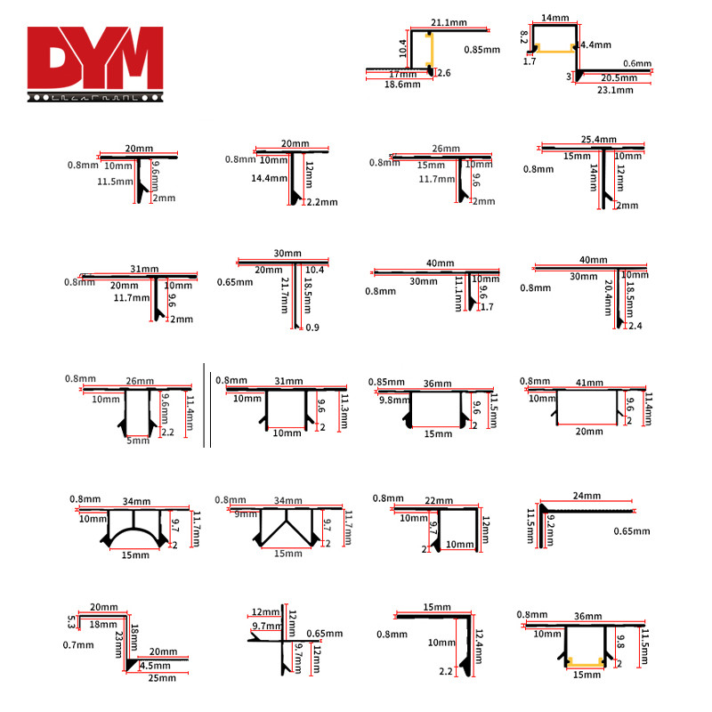 Single T-Shaped led Aluminum Ceiling Strip