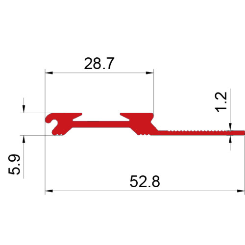 Metal Anti-slip Stair Nosing With PVC
