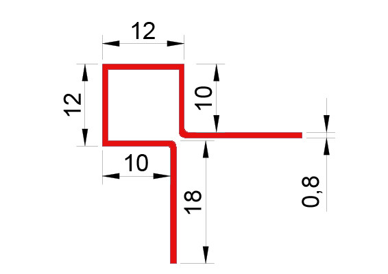 Square shape tile trim