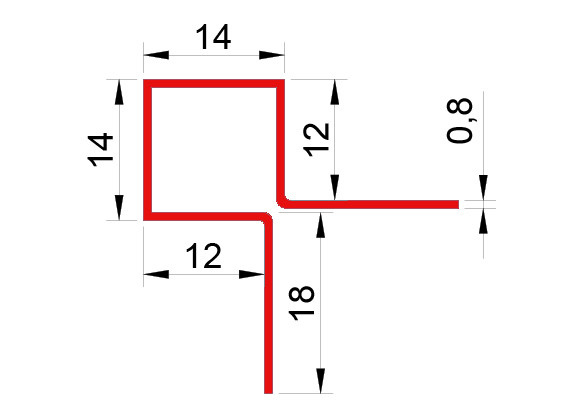 Square shape tile strip
