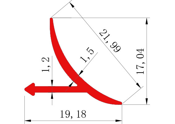 C shape lvt profile
