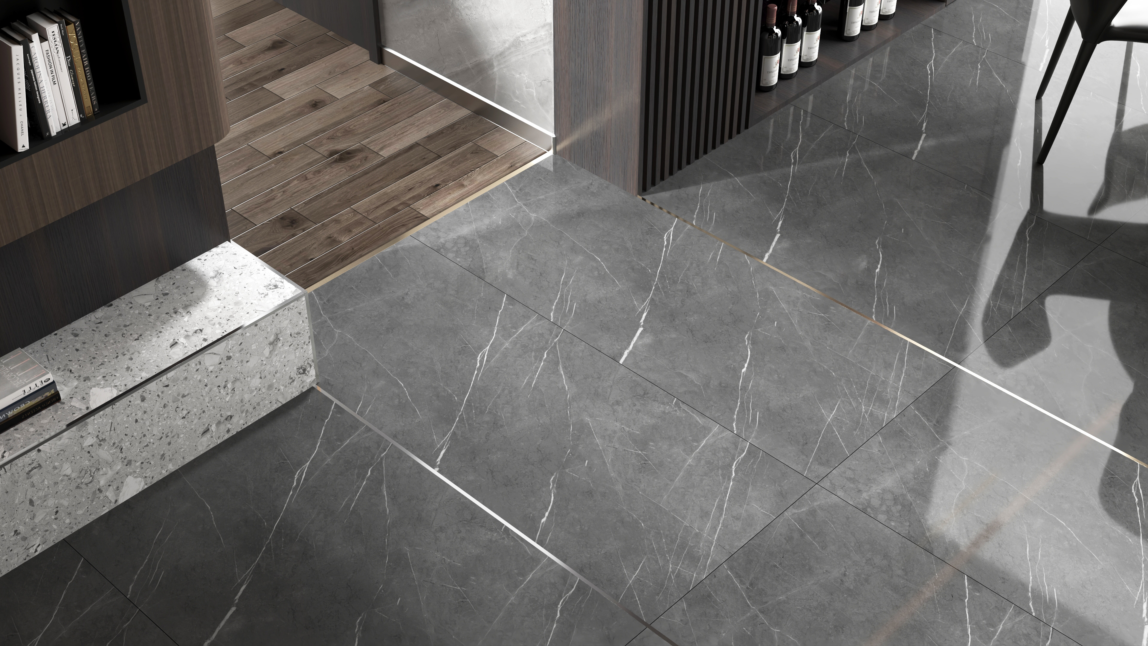 Aluminum Trim for Large-Format Porcelain Slabs