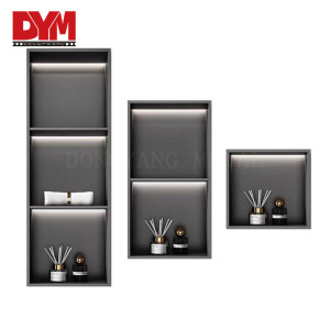 Recessed tileable stainless steel shower niche