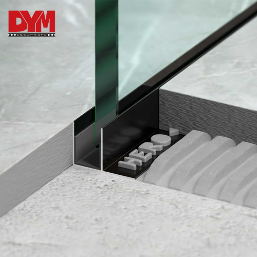 F Shaped Aluminum Shower Glass Profile