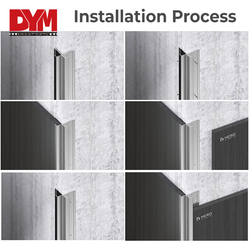 C-Shaped Tile Trim For Wall Panel