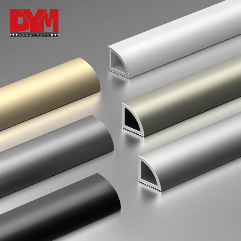 Polished Aluminum External Round Tile Trim