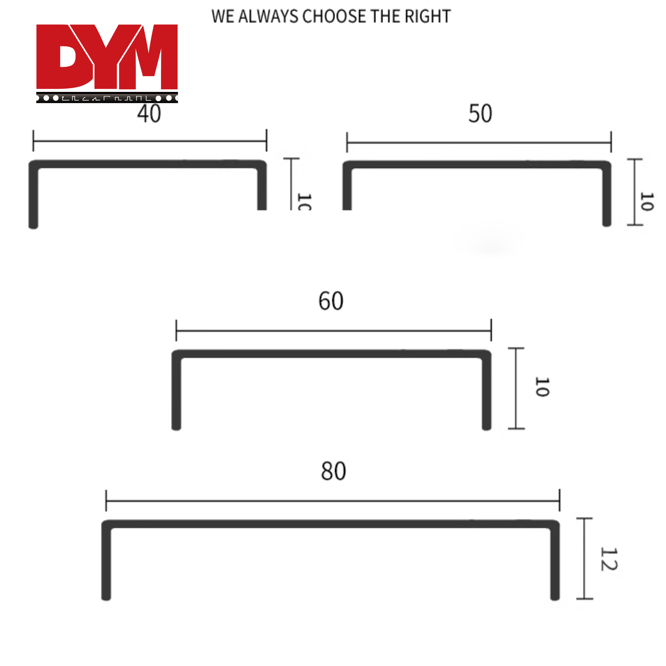 Aluminum U-shaped Metal Skirting Baseboard  