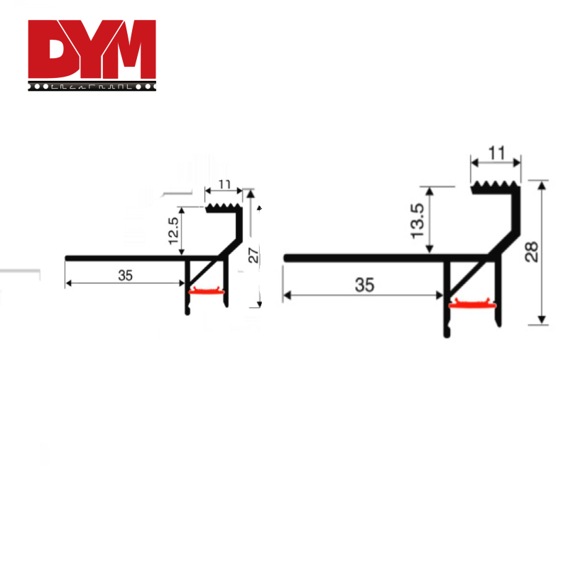 Aluminum LED External Stair Nosing Trim