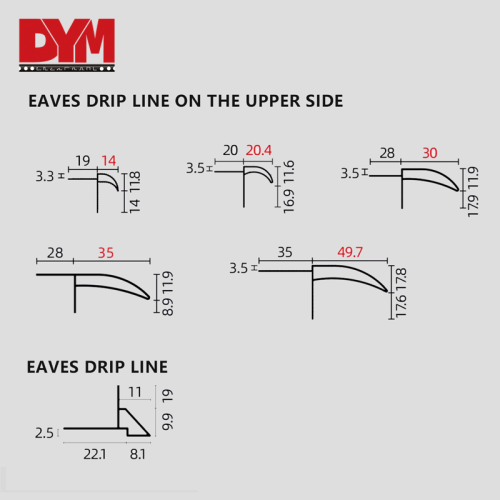 Aluminum Balcony Rain Drip Edge