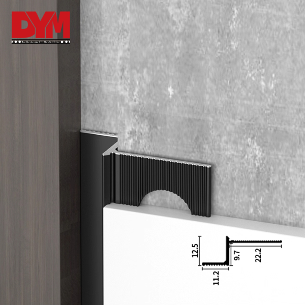 Aluminum wall surface process shadow joints