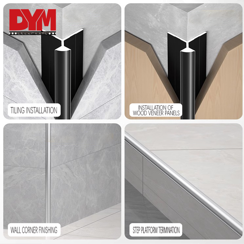 C-Shaped Tile Trim For Wall Panel